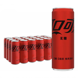 可口可乐 饮料无糖汽水330ml*24罐