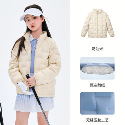波司登 儿童羽绒服女童四防连帽鹅绒轻薄羽绒服外套男