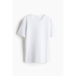 H&M HM女装T恤夏季简约纯棉休闲圆领短袖上衣打底内搭0963662