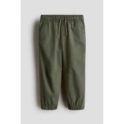 H&M HM2026秋季新款童装儿童男童斜纹棉布慢跑裤1352542