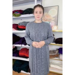 彩貂绒线 织「同心结连衣裙」手工diy   非成品 拍2送工具+教程