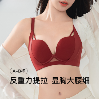 诗婷内衣女士小胸聚拢显大上托提拉无钢圈防下垂收副乳无痕文胸罩