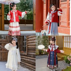 新年服25古风年服新中式马面裙拜年两件套国风套装女童