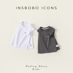 insbobo 儿童夏季上衣宝宝休闲印花小童薄款圆领无袖T恤潮XY84003