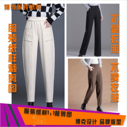 9903 (拍一发三)服装纸样裁剪图新款女裤纸样组合款女裤缝纫纸样