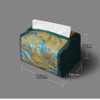 高档中古风抽纸盒 棉麻布料双层加厚(纸巾盒)
