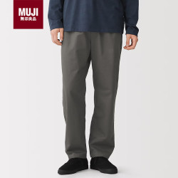 無印良品 MUJI 水洗棉 轻便裤 男士长裤子男装男款秋季新品 深灰色 L