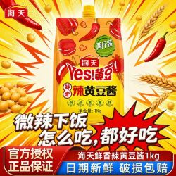 海天 鲜香辣黄豆酱1kg家用炒菜拌面东北大葱蘸酱手抓饼炒菜豆瓣酱