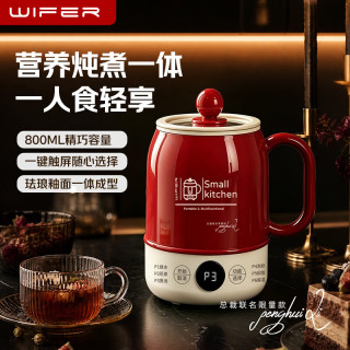 宅家食光：黔玛 养生电炖杯多功能全自动煮粥办公室宿舍一人电热杯家用炖煮一体电煮锅养生壶