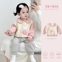 波步 宝宝套装2026新款秋装小外套女童夹克棒球服上衣婴儿秋季洋气衣服
