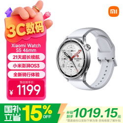 小米 Watch S5 智能手表 银色 46mm