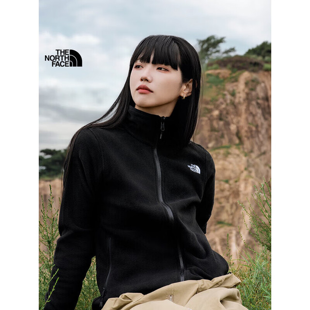 北面 抓绒衣女秋冬休闲运动户外冲锋衣内胆保暖加厚外套 8FJU JK3 XXL