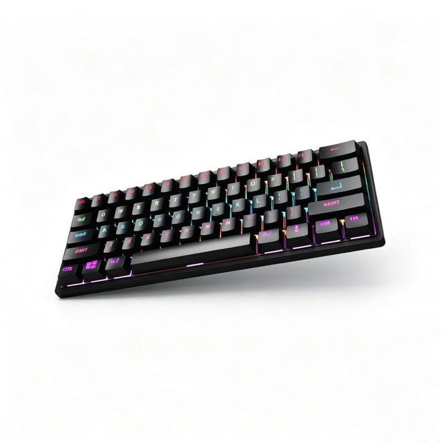 机械雀 F61 青轴 无线三模刻制化机械键盘 61键 RGB