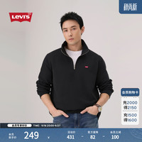 Levi's 加绒立领LOGO卫衣 黑色 L 男士上装