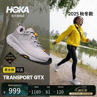 HOKA 女款夏季户外畅行防水徒步鞋TRANSPORT GTX防滑登山 烟灰色/烟灰色 37
