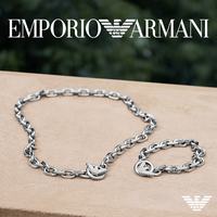 EMPORIO ARMANI 男士项链潮酷Logo项链生日礼物送男友次日达EGS3235040