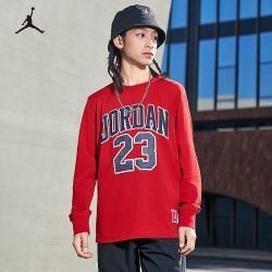 NIKE Jordan童装儿童经典长袖t恤2026春秋季男大童上衣套头衫圆领