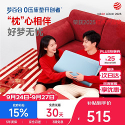 MLILY 0压深睡枕pro-冰沁蓝 成人记忆棉枕头 一对枕