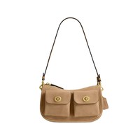 COACH 专柜款女士皮质单肩斜挎手提包时尚百搭斜挎包