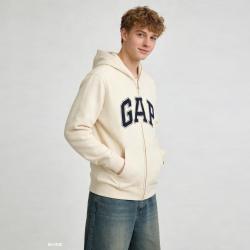 Gap 撞色字母logo连帽卫衣