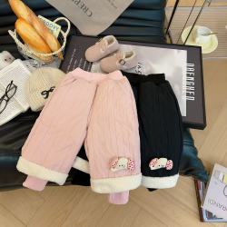 女童冬季裤子夹棉加厚防水透湿户外棉裤四层