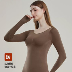 秋冬新款无痕长袖保暖套装打底收腹美体衣EI154