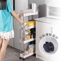 麦润 可移动储物架缝隙架置物小推车洗手间房间多层厨房落地收纳夹缝架