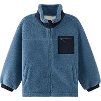 左西 男童羊羔绒外套 加绒加厚 儿童棉服