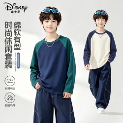 迪士尼 男童长袖T恤2026新款早秋童装