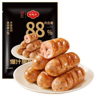 陶陶居 爆汁黑胡椒脆皮烤肠 200g 速冻肉肠