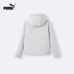 彪马（PUMA）童装2026冬季新款儿童棉服连帽立领设计 灰白10803   165