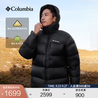 Columbia 户外男子拒水金点鸭绒700蓬保暖羽绒服WM3592 010 黑色 S (170/92A)
