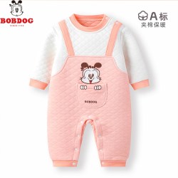 巴布豆 婴儿衣服宝宝连体衣冬季纯棉保暖哈衣秋冬款