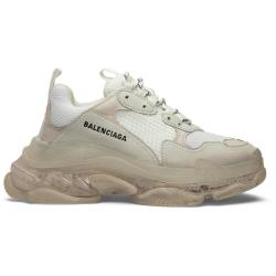 BALENCIAGA Triple S运动鞋‘透明鞋底’复古系带低帮男款老爹鞋