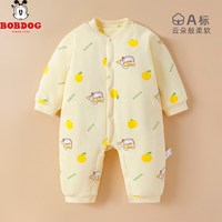 巴布豆 2024新款可爱男女宝宝婴儿衣服春秋款加厚a类纯棉连体哈衣