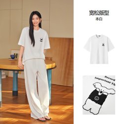 森马 什么T|森马宽松潮流印花T恤2026夏新款凉感速干圆领半袖情侣款