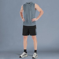 BLVB 运动套装男夏季冰丝无袖背心跑步健身衣服快速干爽专业篮球服短裤