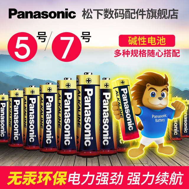 松下 5号碱性电池5号家用儿童玩具五号门锁拍立得鼠标遥控器七号