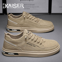 凯撒 KAISER/凯撒·男鞋秋季新款时尚百搭休闲板鞋子男款一脚蹬运动皮鞋
