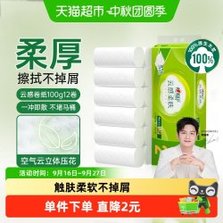 心相印 云感柔肤系列 无芯卷纸 4层*100g*12卷