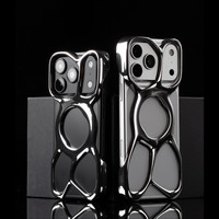 怒喵科技 iPhone18 Pro Max 镂空裸机质感防摔手机壳 银色