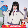 阿迪达斯（adidas）三叶草女装 26秋季新款蕾丝三条纹时尚潮流运动休闲立领夹克外套 LF2334/紫白 L