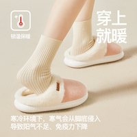 88VIP：朴西 毛绒棉拖鞋 蜜桃粉