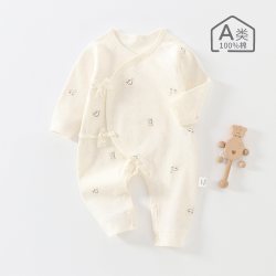 小猪大卫 蝴蝶衣新生儿婴幼儿男女宝宝蝴蝶衣纯棉坐月子连体衣爬衣