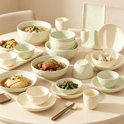其他家 吃饭碗盘子餐具奶油风餐具家庭装家用陶瓷饭碗菜盘乔迁礼品