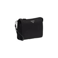 PRADA 普拉达 Re-Nylon Saffiano牛皮革 黑色 手拿包