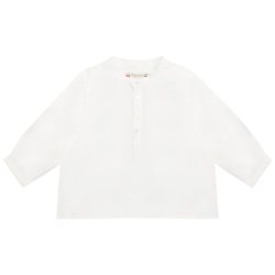 BONPOINT 法国童装女童纯色白色系扣衬衫PEPOLISSON