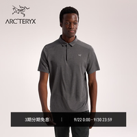 始祖鸟 CORMAC POLO SS 轻量 男子 短袖POLO衫 BLACK HEATHER/黑灰色 XL