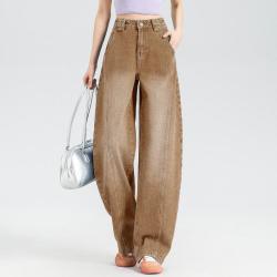 FOREVER 21 弯刀裤女秋季显瘦复古水洗牛仔裤百搭松弛感休闲裤女