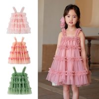 妞宝 2025夏季新款女童花边吊带tutu连衣裙女宝宝可爱网纱蓬蓬公主裙女